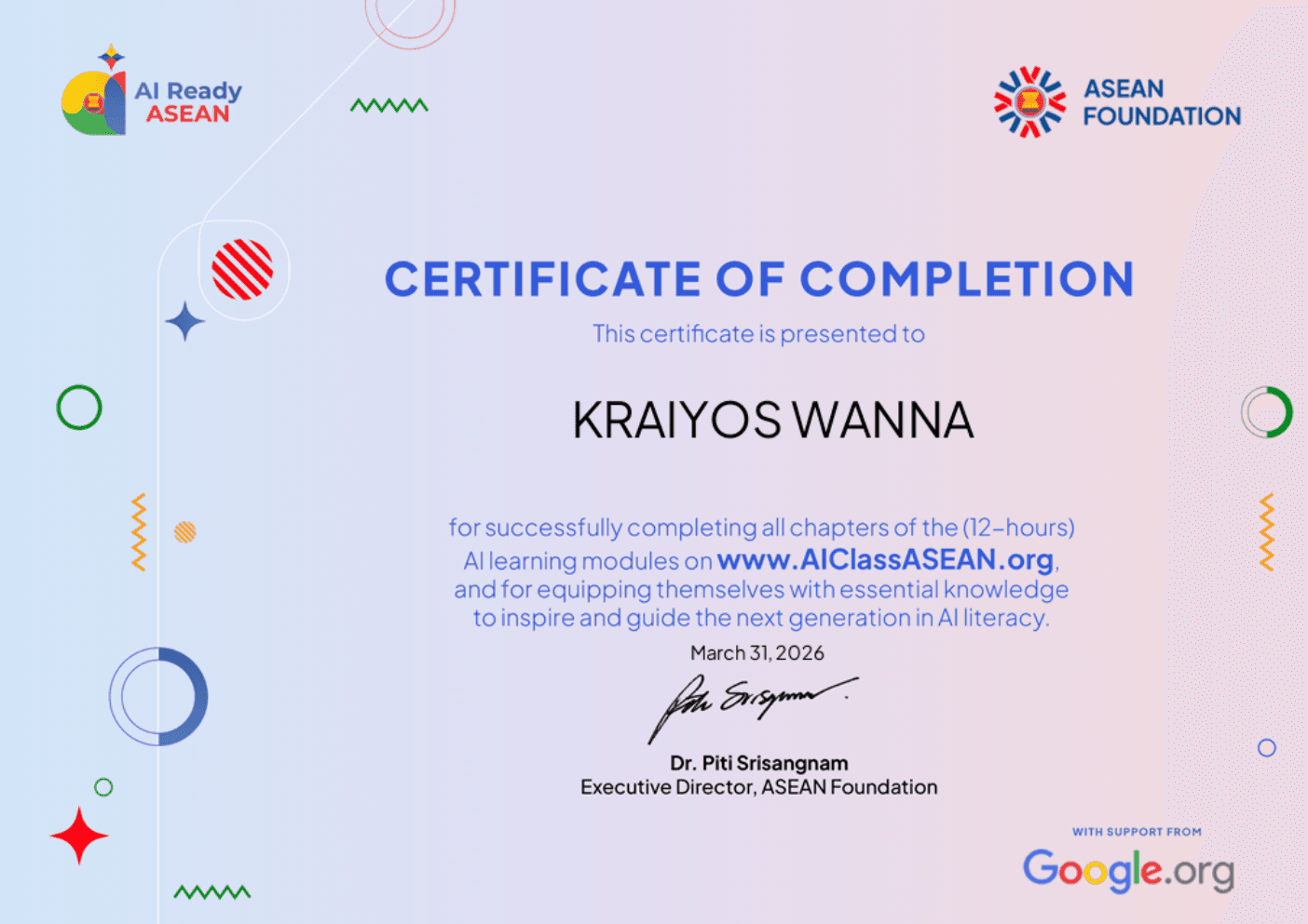 AI Ready ASEAN · Educators certificate